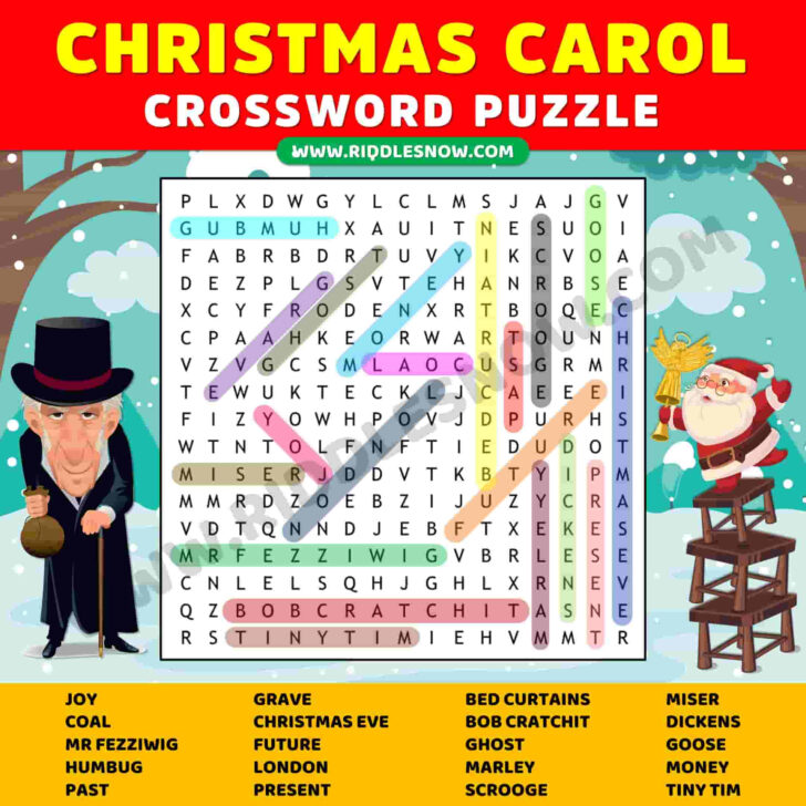 A Christmas Carol Crossword Answer Key A Christmas Carol Crossword Answer Key