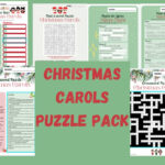 Christmas Carol Puzzles Activity Pack   4   Etsy Regarding Christmas Song Trio Crossword Clue