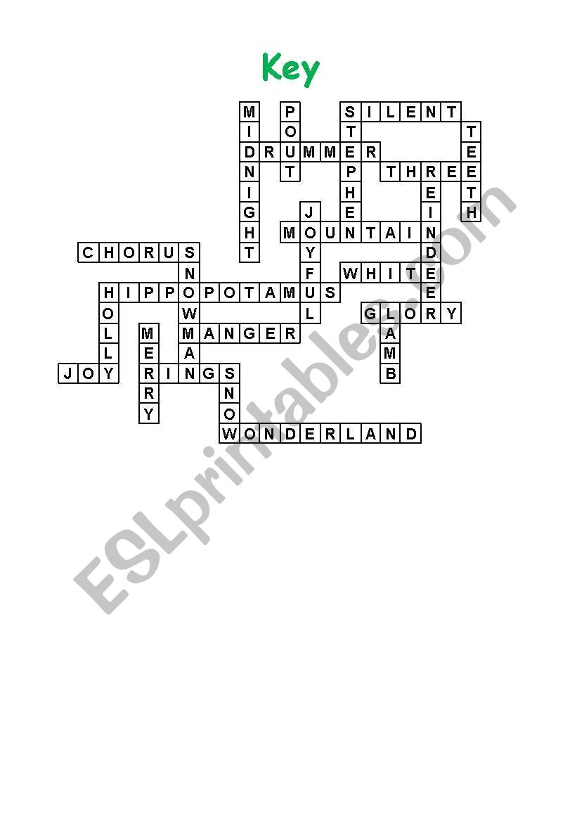 Christmas Carols And Songs Crossword - Esl Worksheetenglishchris with regard to Listen To Christmas Carols Crossword