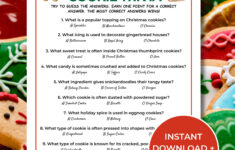 Christmas Cookie Trivia – Etsy Canada intended for Christmas Cookie Spice Crossword Clue