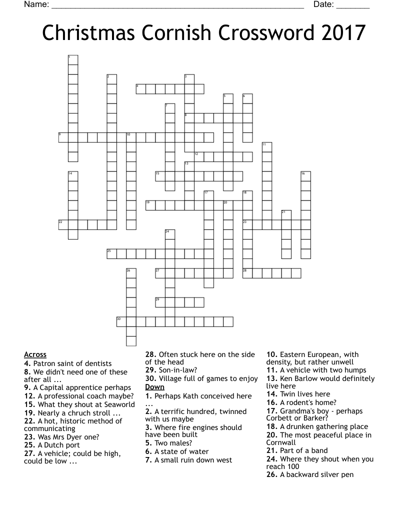 christmas cornish crossword 2017 wordmint pertaining to home for christmas break perhaps crossword clue Christmas Cornish Crossword 2017 - Wordmint pertaining to Home For Christmas Break Perhaps Crossword Clue