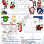 Christmas Crossword (05.12.2008)   Esl Worksheetemila Intended For Answers To Christmas Crossword Puzzle