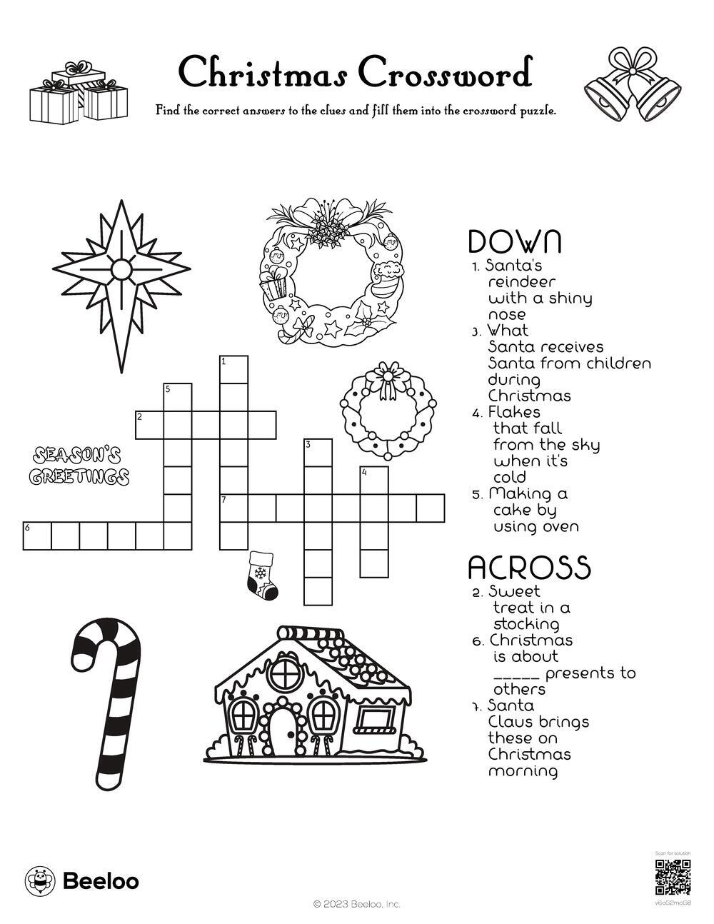 christmas crossword beeloo printable crafts and activities for kids within childrens christmas crossword puzzle Christmas Crossword • Beeloo Printable Crafts And Activities For Kids within Children'S Christmas Crossword Puzzle