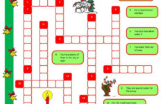 Christmas Crossword Crossword: English Esl Worksheets Pdf & Doc for Christmas In France Crossword