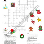 Christmas Crossword   Esl Worksheetalicemaeva Intended For Stick On A Christmas Tree Crossword
