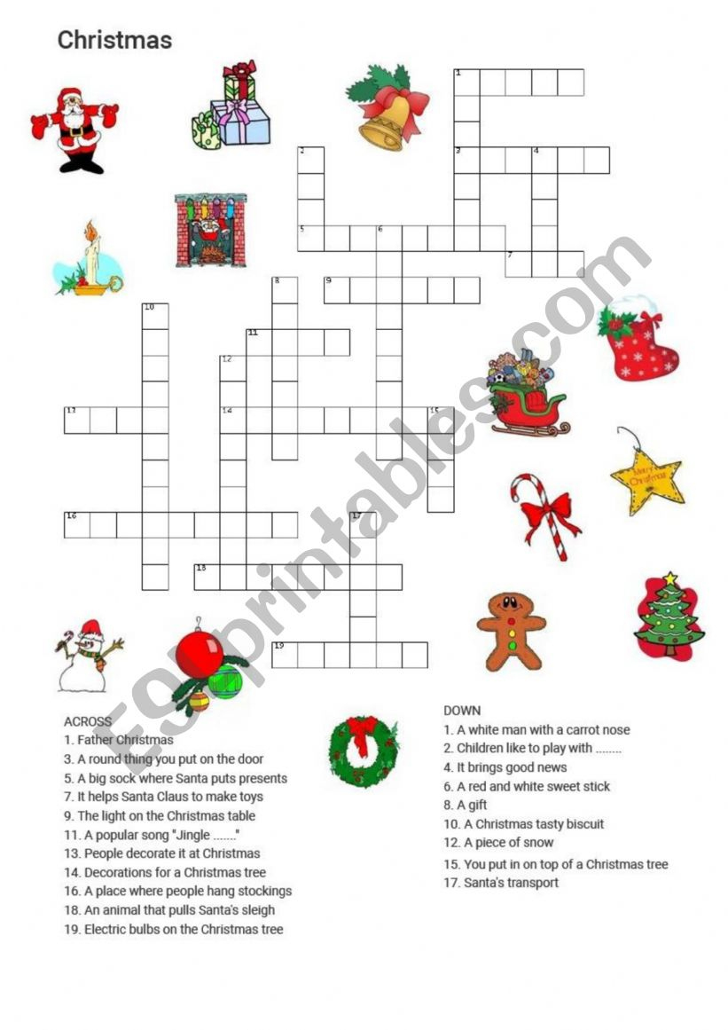 christmas crossword esl worksheetalicemaeva intended for stick on a christmas tree crossword Christmas Crossword - Esl Worksheetalicemaeva intended for Stick on a Christmas Tree Crossword