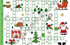 Christmas Crossword – Esl Worksheettecus throughout Christmas Crossword Puzzle Worksheet Answer Key