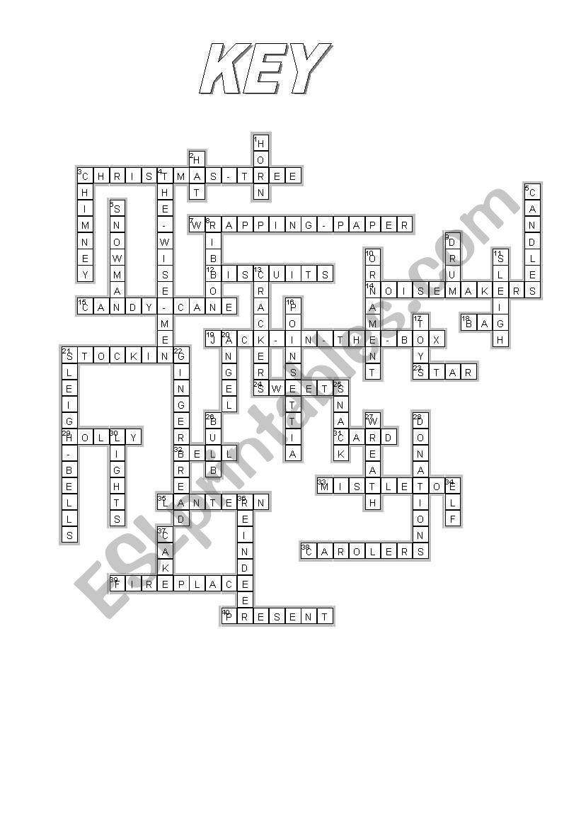 christmas crossword key and bw version included esl with regard to the science of christmas crossword answer key Christmas - Crossword (Key And B&W Version Included) - Esl with regard to The Science of Christmas Crossword Answer Key