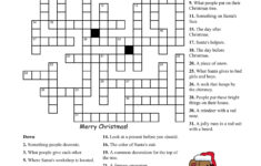 Christmas Crossword (Not Too Easy) | Doc within Christmas Party La Times Crossword Clue