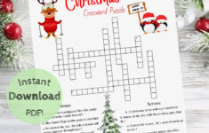 Christmas Crossword Puzzle, Christmas Family Games, Christmas Word inside Christmas Is Here Crossword Puzzle