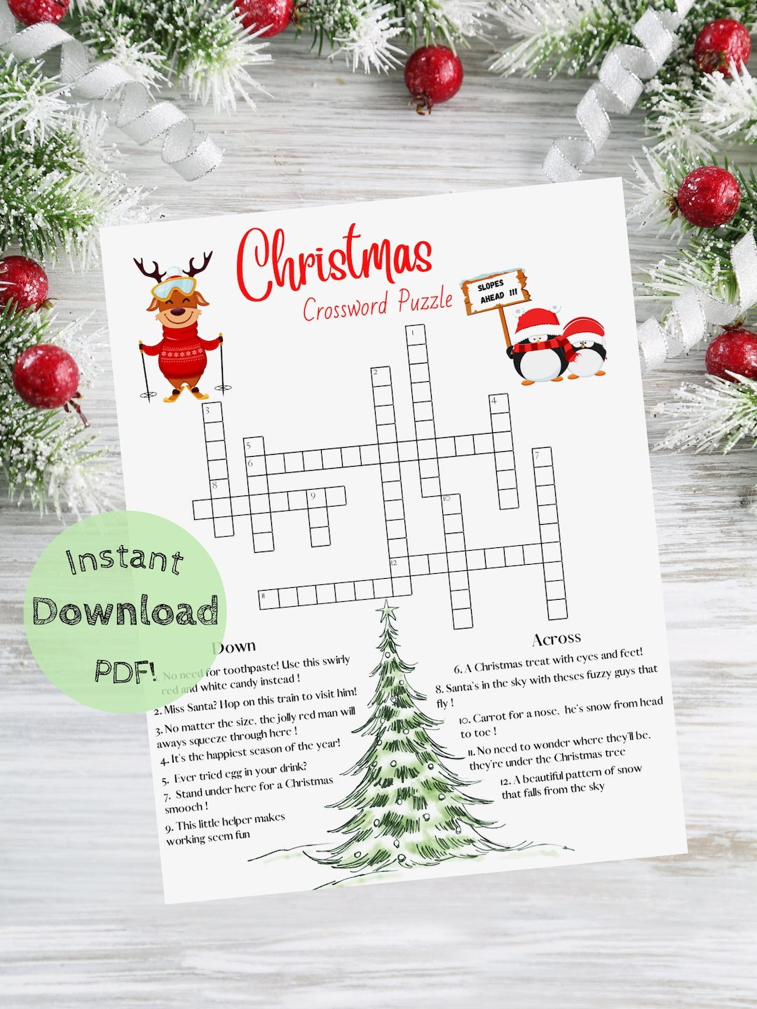 Christmas Crossword Puzzle, Christmas Family Games, Christmas Word pertaining to Christmas Eve Decoration Crossword