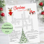 Christmas Crossword Puzzle, Christmas Family Games, Christmas Word Within Sweet Christmas Decor Crossword Clue