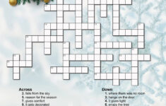 Christmas Crossword Puzzle – Etsy Australia intended for In A Manger Christmas Carol Crossword