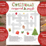 Christmas Crossword Puzzle Game Printable For Kids And Adults For Christmas Crossword For Teens