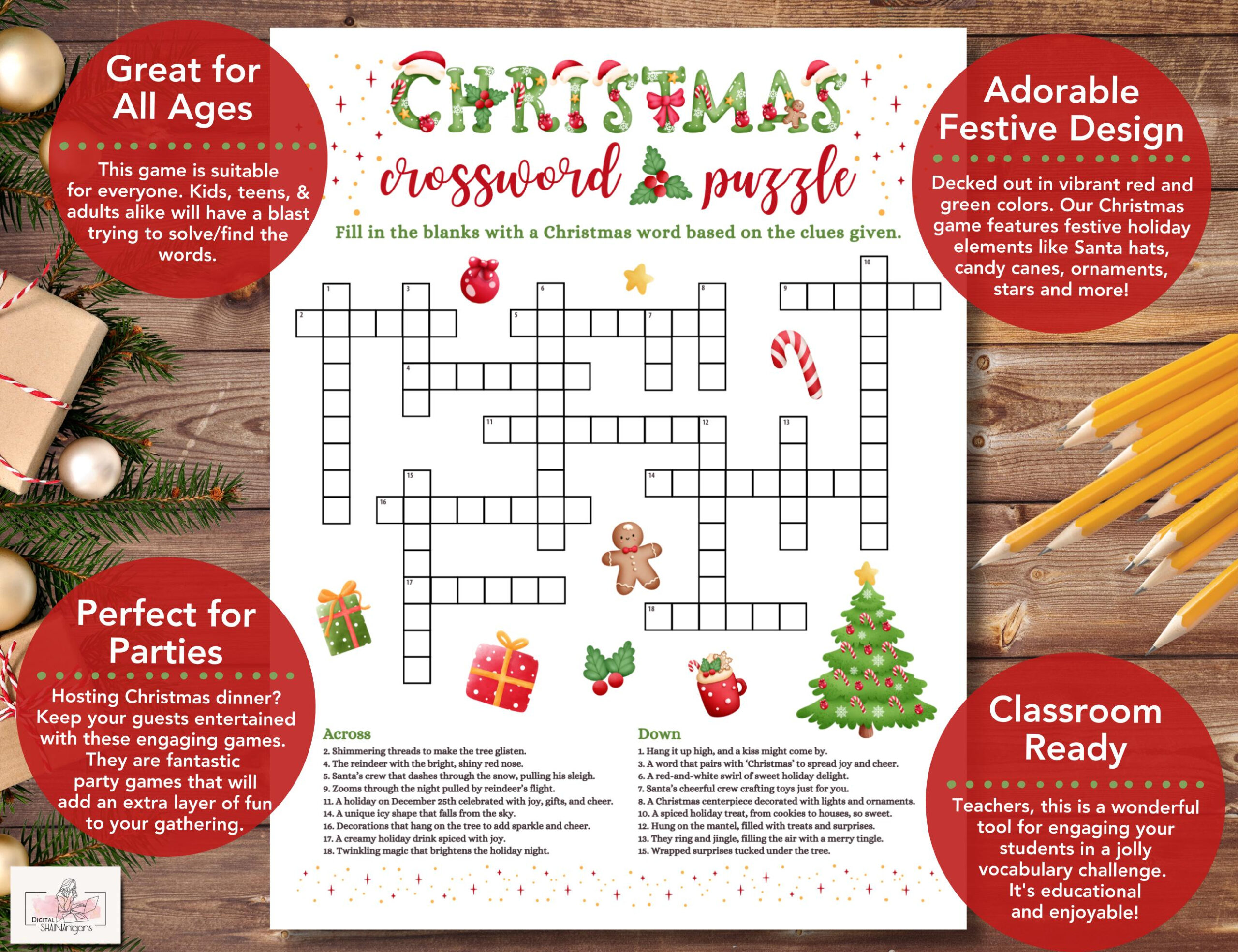 christmas crossword puzzle game printable for kids and adults for christmas crossword for teens scaled Christmas Crossword Puzzle Game Printable For Kids And Adults for Christmas Crossword For Teens