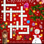 Christmas Crossword Puzzle Game – Royalty Free Vector | Vectorstock Throughout Some Purchases For Christmas Displays Crossword