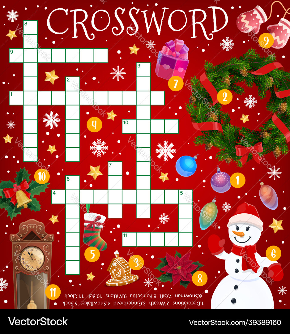 christmas crossword puzzle game royalty free vector vectorstock throughout some purchases for christmas displays crossword Christmas Crossword Puzzle Game – Royalty-Free Vector | Vectorstock throughout Some Purchases For Christmas Displays Crossword