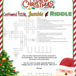 Christmas Crossword Puzzle, Jumble, And Riddle Jokes Activity For Spot For Some Christmas Decorations Crossword Clue