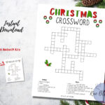 Christmas Crossword Puzzle Printable, Instant Download Kids Inside Christmas Decorations Crossword Puzzle Answer Key