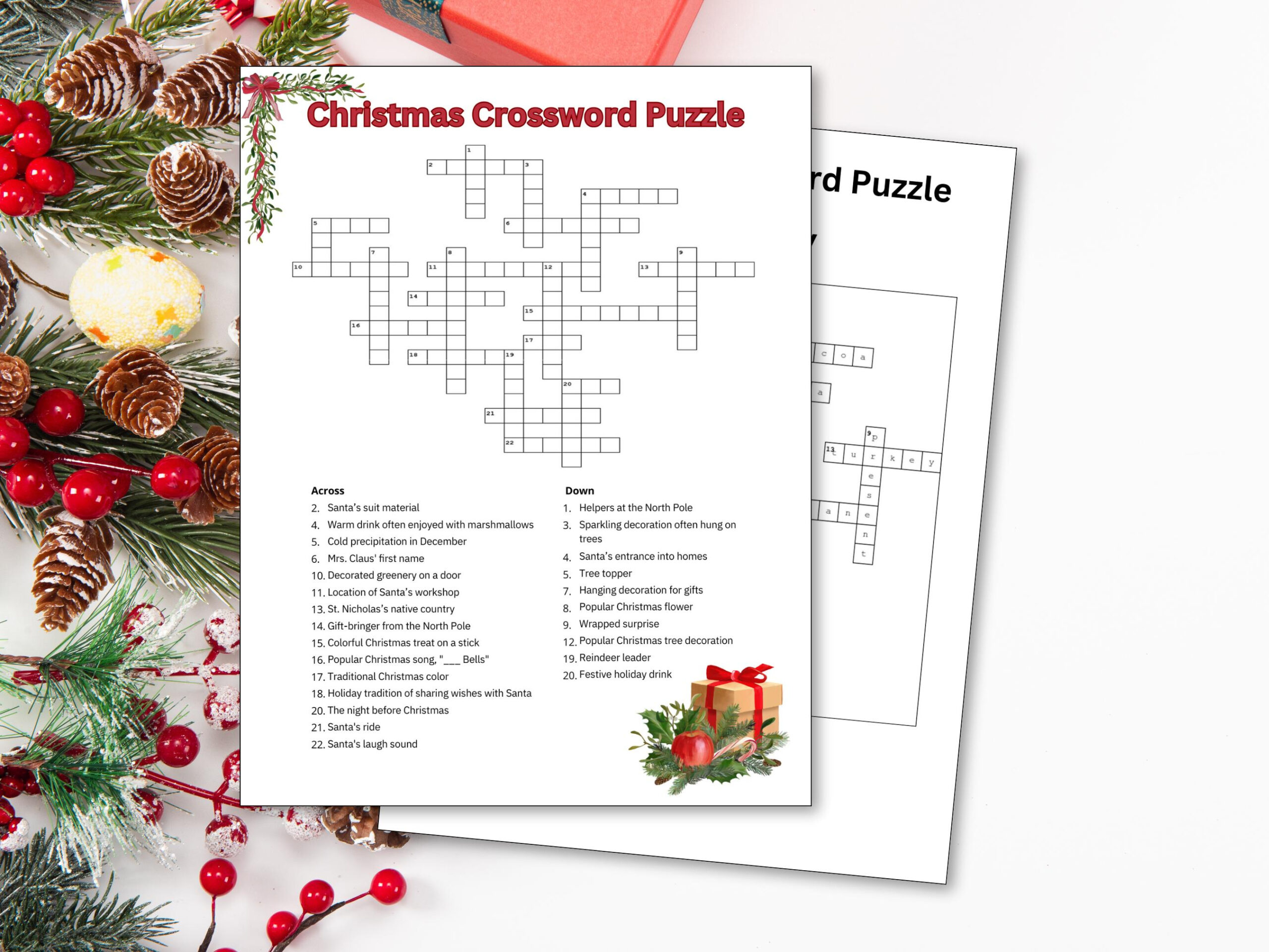 christmas crossword puzzle printable worksheet game kids adults throughout christmas doorway decoration crossword scaled Christmas Crossword Puzzle Printable Worksheet Game-Kids, Adults throughout Christmas Doorway Decoration Crossword
