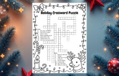 Christmas Crossword Puzzles For Adults – Etsy Canada for It Falls on the Eve of Christmas Eve Crossword Clue