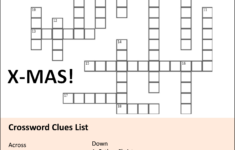 Christmas Crossword | Templates At Allbusinesstemplates for Christmas Entertainment Crossword Clue
