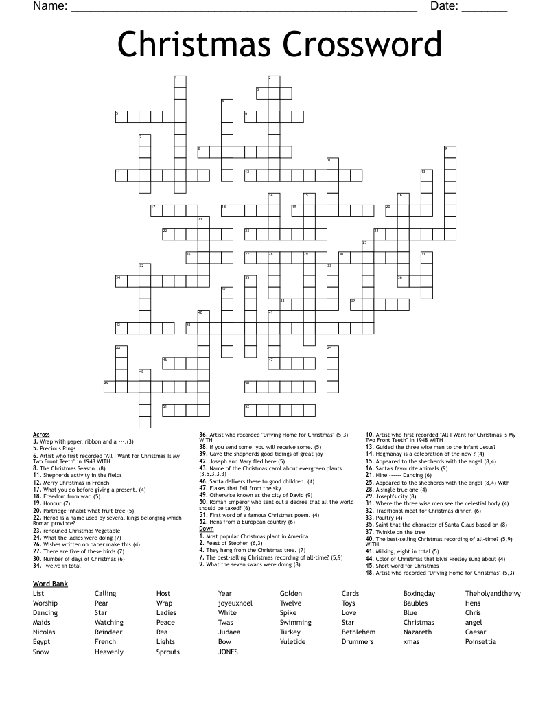 christmas crossword wordmint pertaining to many a christmas tree crossword Christmas Crossword - Wordmint pertaining to Many A Christmas Tree Crossword