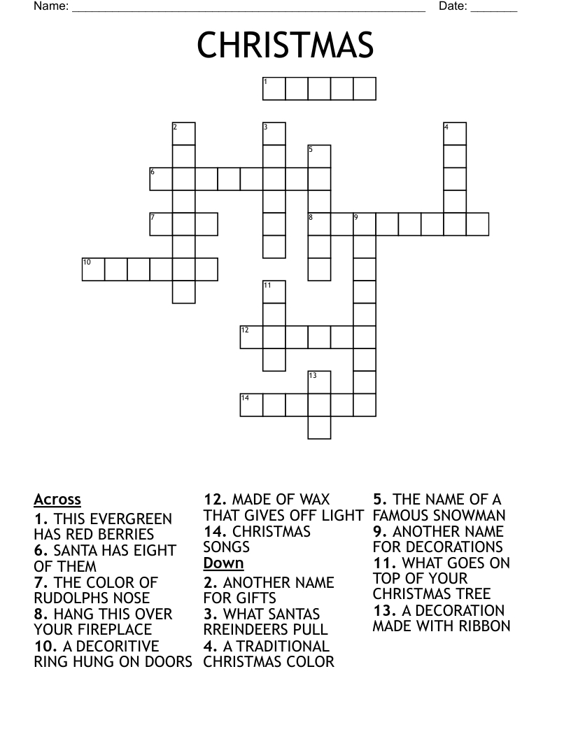 christmas crossword wordmint throughout christmas evergreen crossword clue Christmas Crossword - Wordmint throughout Christmas Evergreen Crossword Clue