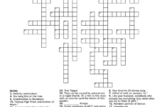 Christmas Crosswrd Crossword – Wordmint inside Christmas Tree Topper Crossword