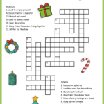 Christmas Decorations Crossword With Christmas Decorations Crossword Puzzle