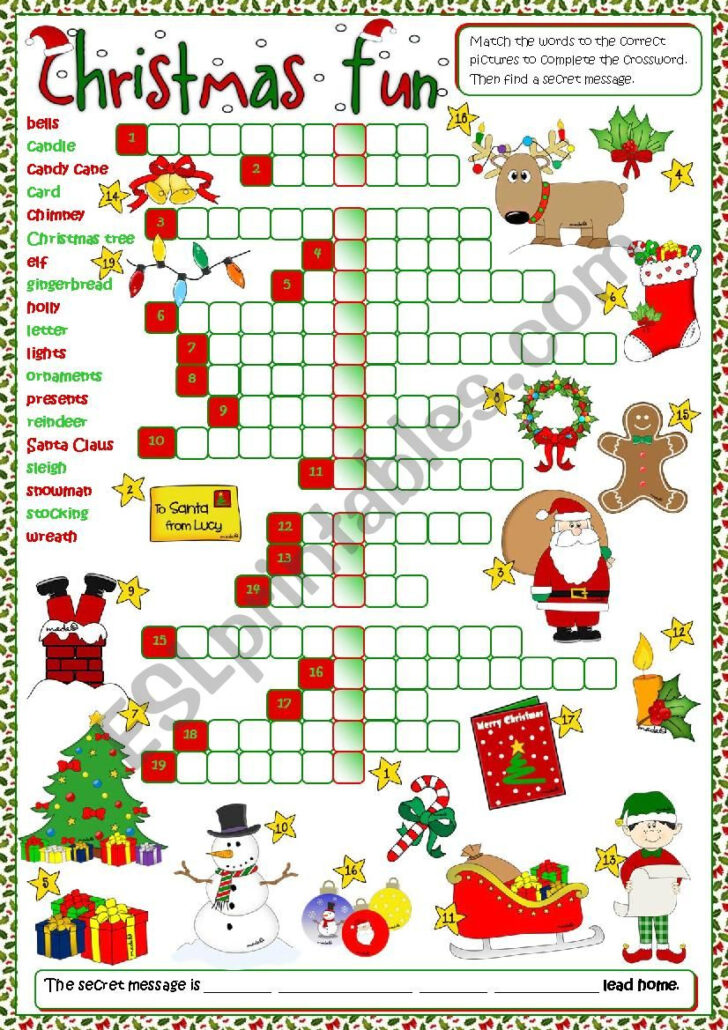 Fun Christmas Crossword Puzzle Fun Christmas Crossword Puzzle