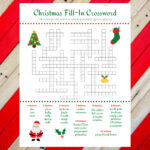 Christmas Holiday Fill In Crossword Puzzle Worksheet Digital Pertaining To Christmas Crossword Puzzle