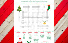 Christmas Holiday Fill In Crossword Puzzle Worksheet Digital with Christmas Crossword Puzzle For Adults
