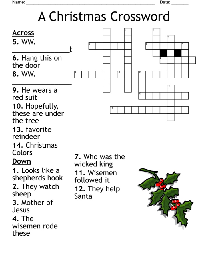 Christmas in July Crossword
