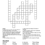 Christmas In Mexico Crossword   Wordmint In Posadas Christmas Tradition Crossword
