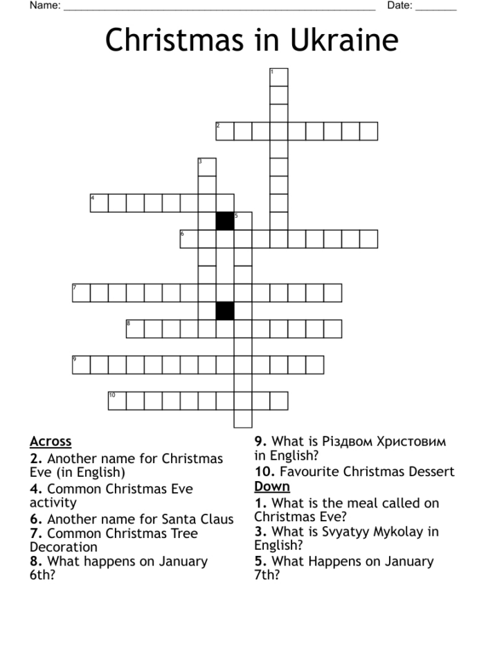 Popular Christmas Time Dessert Crossword Clue
