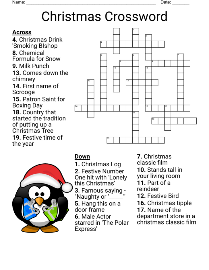 Christmas Time Crossword Puzzle Christmas Time Crossword Puzzle
