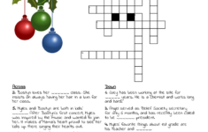 Christmas Song Lyric Crossword – Wordmint intended for Sing a Song Christmas Crossword Puzzle