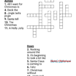 Christmas Song Trivia Crossword   Wordmint Regarding A Holly Jolly Christmas Singer Crossword