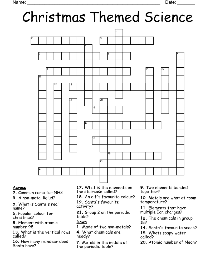 christmas themed science crossword wordmint with christmas science crossword answer key Christmas Themed Science Crossword - Wordmint with Christmas Science Crossword Answer Key