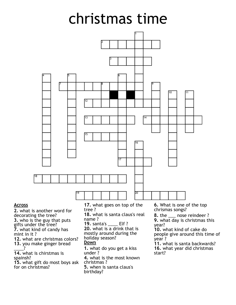 christmas time crossword wordmint with christmas gifts crossword puzzle answers Christmas Time Crossword - Wordmint with Christmas Gifts Crossword Puzzle Answers