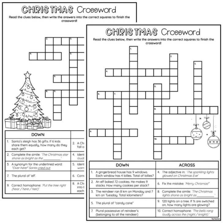 The Holiday Zone Merry Christmas Crossword Puzzle The Holiday Zone Merry Christmas Crossword Puzzle