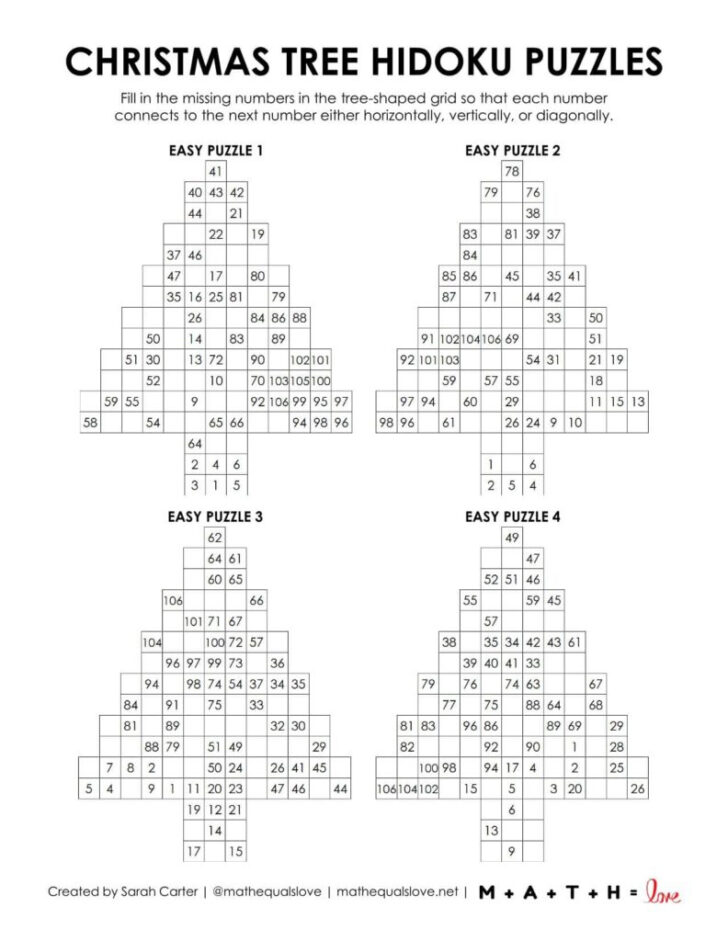 Christmas Tree Crossword Puzzle Answers