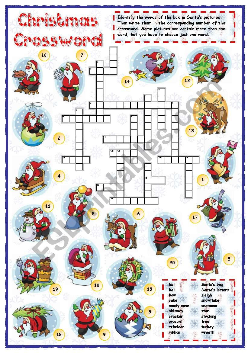 christmas vocabulary crossword esl worksheetmpotb with regard to christmas vocabulary crossword puzzle Christmas Vocabulary Crossword - Esl Worksheetmpotb with regard to Christmas Vocabulary Crossword Puzzle
