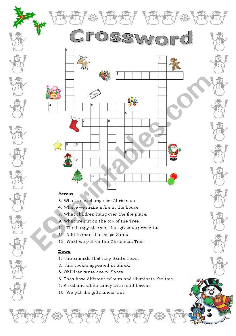 christmas vocabulary crossword esl worksheetpat trixa with christmas travelers crossword clue Christmas Vocabulary Crossword - Esl Worksheetpat_Trixa with Christmas Travelers Crossword Clue