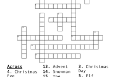 Christmas Vocabulary Crossword – Wordmint pertaining to Christmas Vocabulary Crossword Puzzle