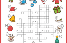 Christmas Vocabulary Image Crossword for Christmas Crossword Puzzle Printable Free