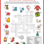 Christmas Vocabulary Image Crossword Throughout Christmas Crossword Puzzle To Print