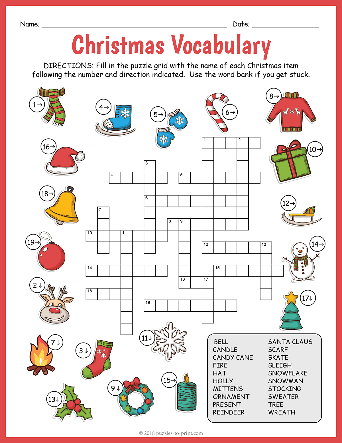 christmas vocabulary image crossword throughout christmas words crossword puzzle Christmas Vocabulary Image Crossword throughout Christmas Words Crossword Puzzle