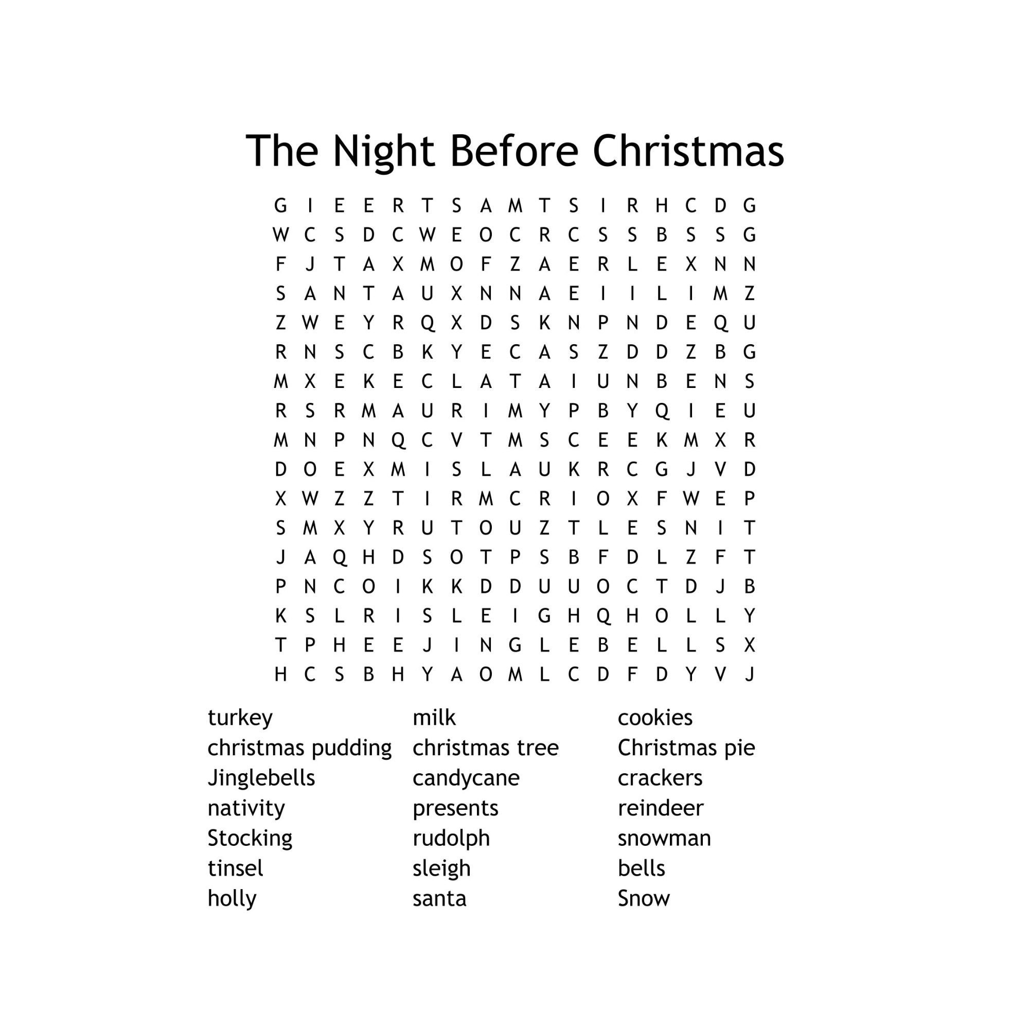 christmas word search printable download pdf instant digital regarding nightmare before christmas crossword Christmas Word Search Printable Download | Pdf Instant Digital regarding Nightmare Before Christmas Crossword
